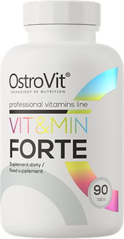 Вітаміни та мінерали OstroVit Vit&Min Forte 90 таблеток (5902232617696)