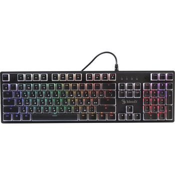 Клавіатура A4Tech Bloody S510R, червоні світчі, чорна, RGB підсвічування клавіш USB (S510R Bloody (Pudding Black))