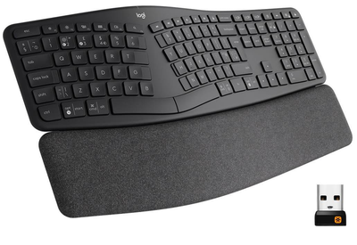 Клавіатура Logitech ERGO K860 Bluetooth/Wireless UA Black (920-010108)