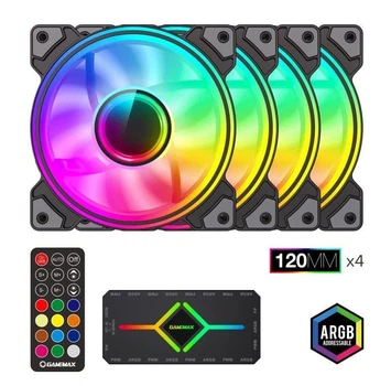 Вентилятор GameMax 120mm*4 KIT ARGB fan DRH400 (DRH400)