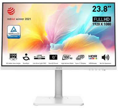 Монітор 23.8" MSI Modern MD2412PW White FHD IPS 100Hz (Modern MD2412PW)