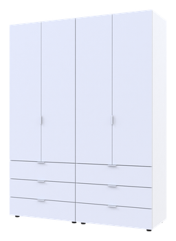 Комплект шкафов для одежды Doros Гелар (2 шт.) 155х49,5х203,4 см Белый (DRS-011104)