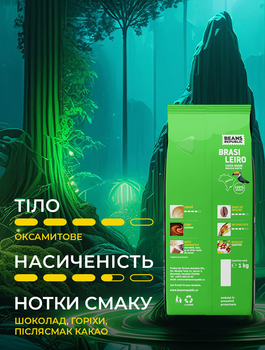 Кава в зернах Beans Republic Brasileiro 1 кг (5941623011200)