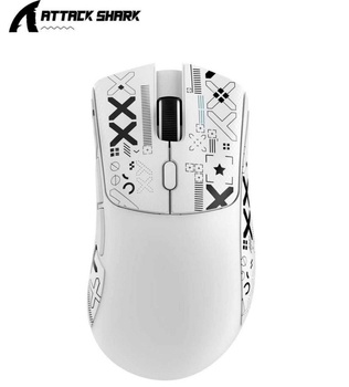 Ігрова миша ATTACK SHARK R1 PAW3311 білий