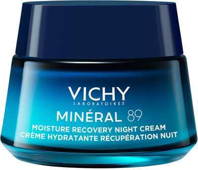 Відновлювальний зволожувальний нічний крем Vichy Mineral 89 для всіх типів шкіри з чистим мелатоніном 50 мл (3337875916998)