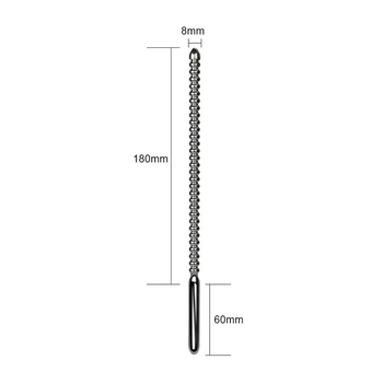 Розширювач для уретри Stainless Steel Penis Plug Ribbed Urethral Dilator (02794000000000000)