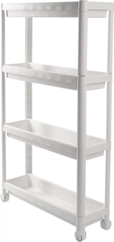 Этажерка Violet House 6014 Long Shelf 54x18x91 см 4-х ярусная Белая (6014 Long Shelf 4 пол. WHITE 54*)