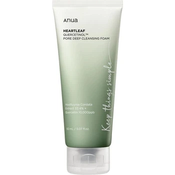 Пінка для вмивання з хауттюйнією серцевидною Anua Heartleaf Quercetinol Pore Deep Cleansing Foam 150ml