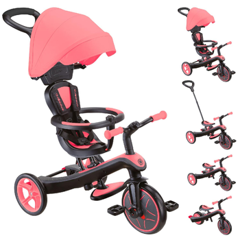 Детский велосипед–трансформер Globber Explorer Trike 4 в 1 Pink
