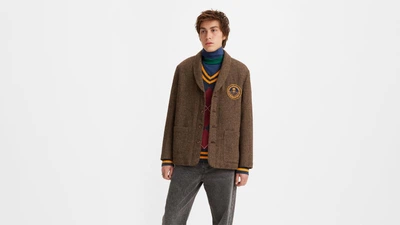Куртка чоловіча Levi's Jasper Club Coat A44250000 Коричневий візерунок L (5401105121891)