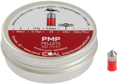 Пули пневматические Coal PMP кал. 5.5 мм 1.17 г 80 шт/уп