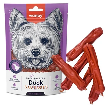 Лакомство для собак Wanpy Duck Sausages сосиски с уткой 100 г (6927749820086)