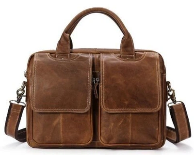 Сумка для ноутбука из натуральной кожи Vintage 14867 Коричневая