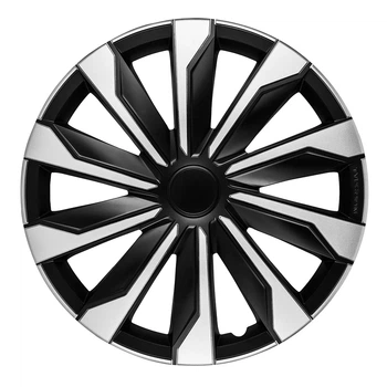 Автомобильные колпаки 4 Racing Typhoon Silver-Black R17 4 шт.