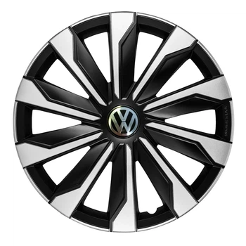 Автомобильные колпаки 4 Racing Typhoon Silver-Black R17 4 шт. (с логотипом Volkswagen)