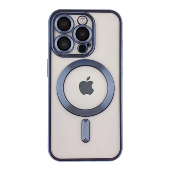 Чохол TPU Metallic Chrome Full Camera with Magsafe для iPhone 12 Pro Колір Chrome Dark Blue