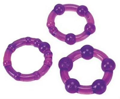 Набор эрекционных колец Ultra Soft & Stretchy Pro Rings Purple цвет фиолетовый (15023017000000000)