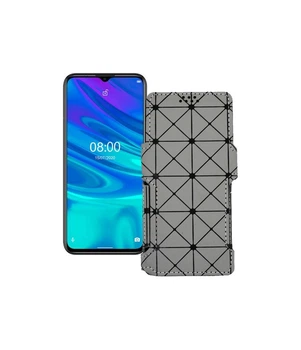 Чохол-книжка з екошкіри для телефону Ulefone Note 9p Сірий ромб