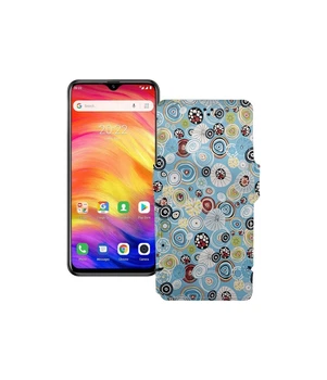 Чохол-книжка з екошкіри для телефону Ulefone Note 7P Кола-кольорові