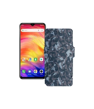 Чохол-книжка з екошкіри для телефону Ulefone Note 7P Хаки-синій