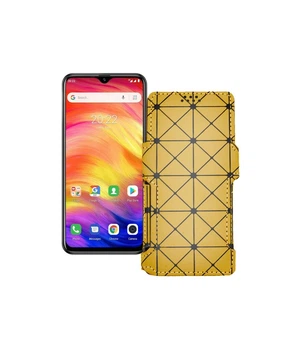 Чохол-книжка з екошкіри для телефону Ulefone Note 7P Золотий ромб