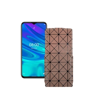 Чохол-флип з екошкіри для телефону Ulefone Note 9p Коричневий ромб