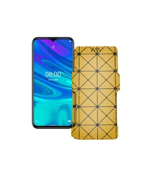 Чохол-книжка з екошкіри для телефону Ulefone Note 9p Золотий ромб