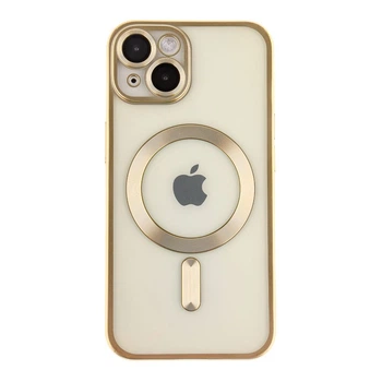 Чохол TPU Metallic Chrome Full Camera with Magsafe для iPhone 15 Колір Chrome Gold