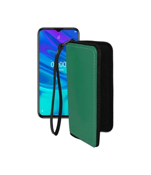 Чохол-гаманець з екошкіри для телефону Ulefone Note 9p Темно-зелений