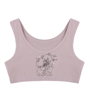 Топ для девочки с принтом Teddy Bear - Donella - 4571PB20 - 122-128 см - Светло-коричневый