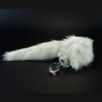 Анальная пробка с искусственным мехом Crystal Minx Faux Fur Tails White Fox Faux Tail (16942000000000000)