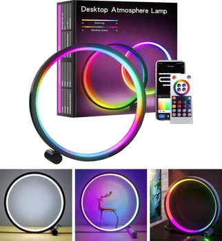 Умное освещение RGB настольный портативный умный круглый светильник Tuya Smart LED c Wi-Fi/Bluetooth Android / iOS