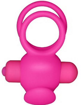 Эрекционное кольцо с вибрацией Power Clit Cockring Duo цвет розовый (18927016000000000)