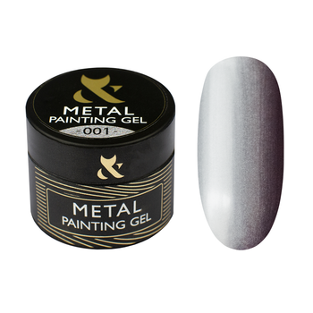 Гель фарба F.O.X Metal Painting Gel 001 металізована (срібло) 5 мл