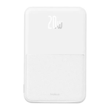 УМБ Зовнішній акумулятор з бездротовою зарядкою Baseus MagPro Magnetic Bracket Wireless Fast-Charging 5000mAh 20W White