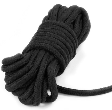 Бондажная веревка Fetish Bondage Rope 10м цвет черный (18950005000000000)
