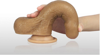 Фаллоимитатор Lovetoy Dual-Layered Uncircumcised Platinum Silicone Dildo 7 цвет коричневый (19580014000000000)