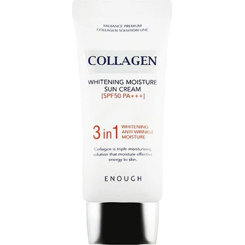 Солнцезащитный крем для лица Enough Collagen 3in1 Whitening Moisture Sun Cream SPF50 PA+++ - 50 мл