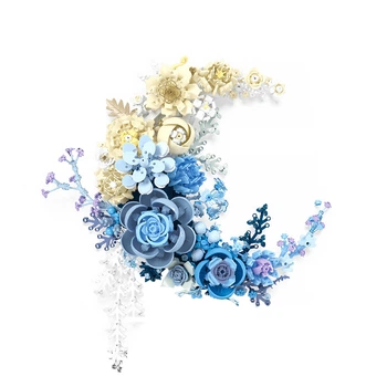 3D конструктор JIE-STAR 9094 Moon Flower набор строительных блоков 590 деталей пластиковый