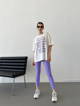 Жіночий легкий спортивний комплект (лосини+футболка) Uaclothes 46-48 Бузковий (like31621-118301350)