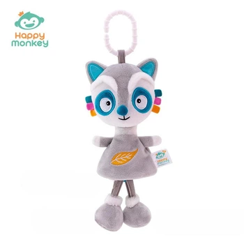 Игрушка-подвеска для коляски Happy Monkey Енот 9775/1 Серый