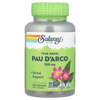 Кора муравьиного дерева Solaray Pau D'Arco Bark 550 mg 100 vcaps (1086-2022-10-1780)