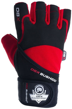 Rękawiczki do fitnessa Bushido GRIP-X WG-161 M Black/Red (5902539012521)