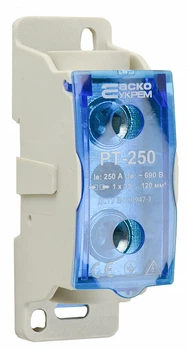 Клемма проходная 35-120мм.кв 250А силовая 690V AC [A0130010150] PT-250 АСКО