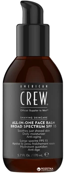 Увлажняющий бальзам после бритья American Crew All-in-one с SPF15 170 мл (669316222034)