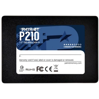 SSD-накопитель Patriot P210 256 ГБ 2,5" SATA III TLC, чтение 520 МБ/с, запись 430 МБ/с(DL_6B0738CDD653)