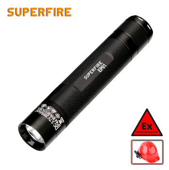 Фонарик ручной взрывозащищенный аккумуляторный EP01 SuperFire 324 Lumen IP44