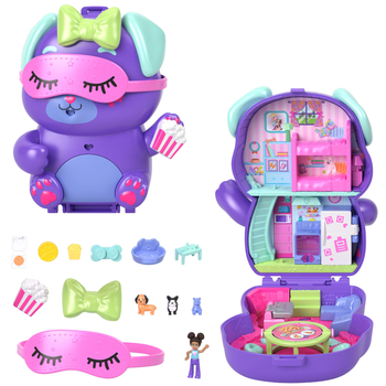 Ігровий набір Polly Pocket Піжамна вечірка з цуценям JCR38 (194735274901)