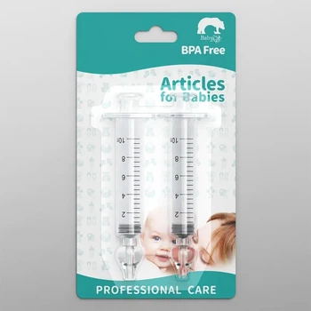 Аспіратор назальний дитячий BabyAge 10 мл, 2 шт (прозорий)