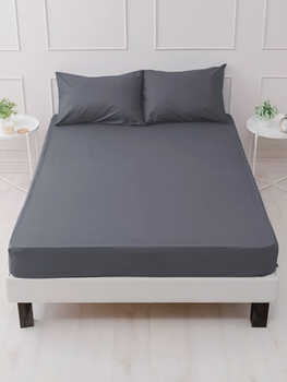 Набор Good-Dream Простынь на резинке 200х200 см + 2 наволочки 50х70 см microfiber Grey (GDBSMG200200)